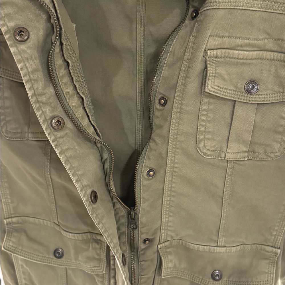 Kensie Khaki Utility Jacket for Women - Picture 5 of 7